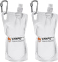 1L Hiking Collapsible Water Bottles, 33OZ Bpa-Free Plastic Flasks, Reusable Drink Bags, Foldable Backpacking Water Bottle for Travel Camping Hiking (2-Pack)