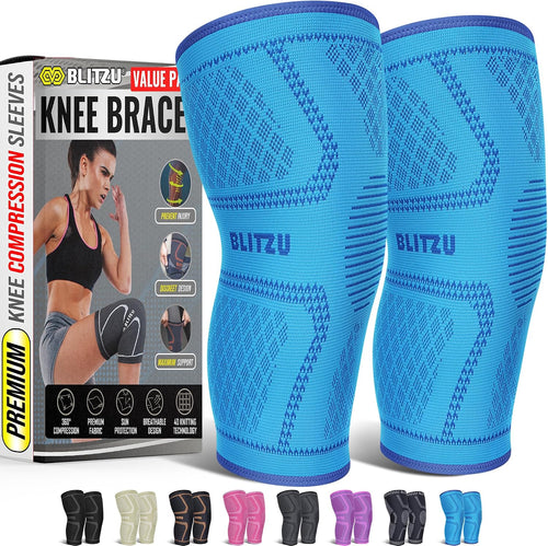 Knee Brace Men & Women, Knee Compression Sleeve Support Wrap Tendonitis L