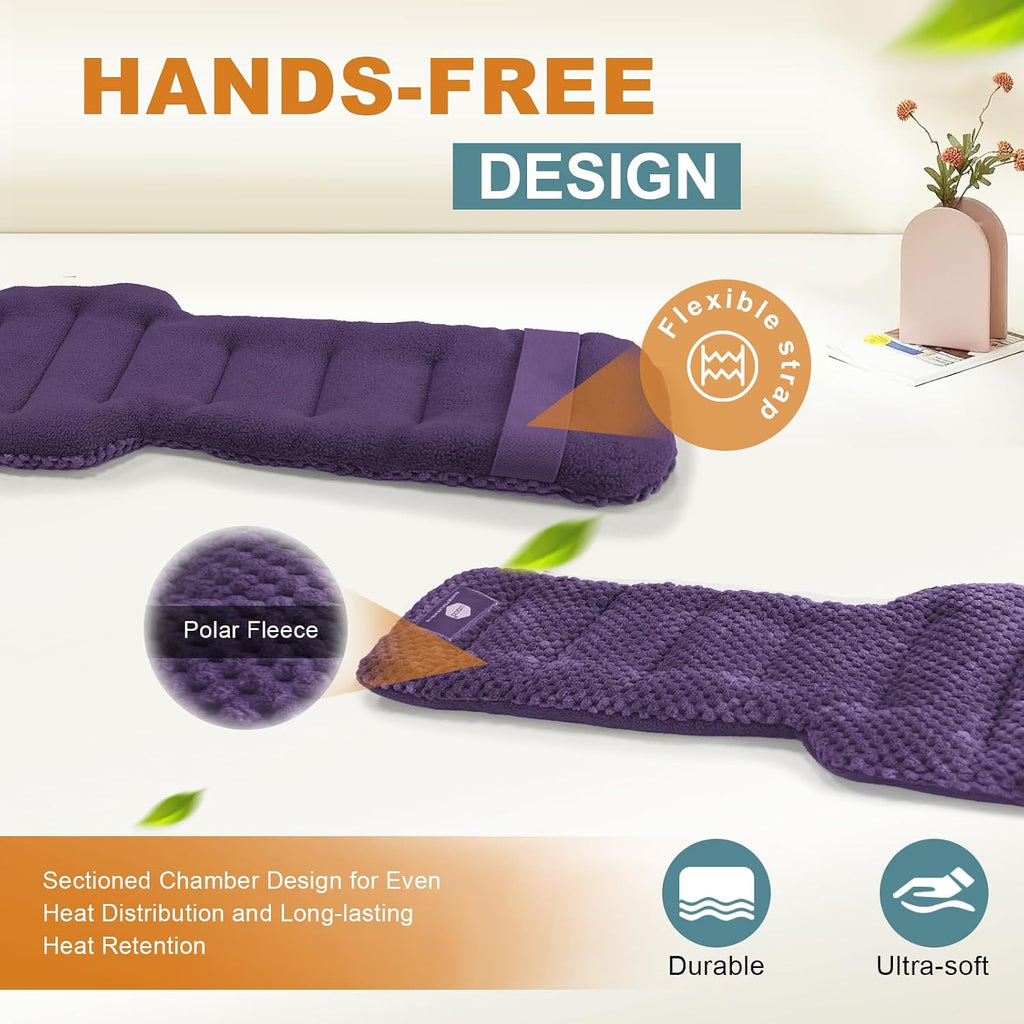 Microwavable Heating Pads for Neck and Shoulders Pain Relief Microwave Heat Pack Versatile Weighted Moist Heated Neck Wrap Reusable Herbal Nature Calming Beanbag Warm Compress 29X7 in 2.4Pounds