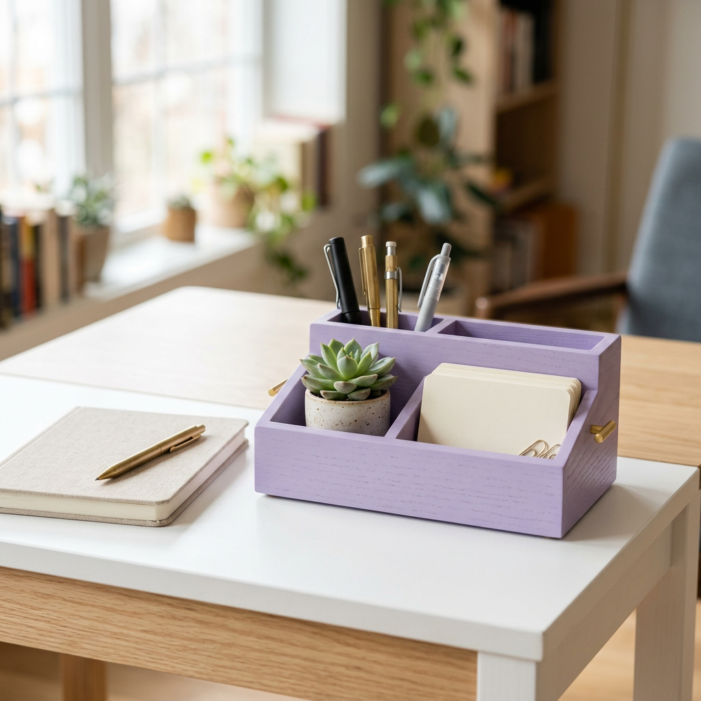 Lavender Desk Organizer